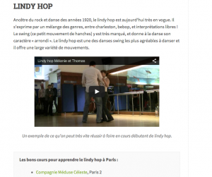 Les meilleurs cours de Swing Lindy Hop à Paris, vu par Onydanse